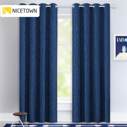 NICETOWN Van Gogh Starry Pattern Curtains Innovative Art Print Decoration modern Hall Villa Courtyard Door Living Room cortinas