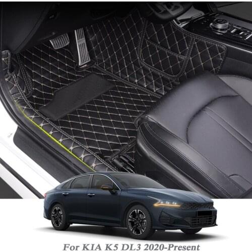 Car Styling PU Leather Foot Mat For KIA K5 DL3 2020-Present LHD Floor Carpet Protector Waterproof Pad Auto Internal Accessory