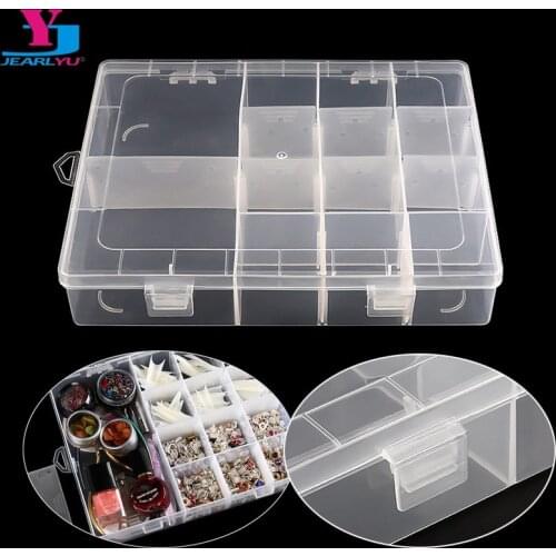 Nail Tips Storage Box Manicure Nail Tool Art Tips Translucent Plastic Jewelry Decoration Box Case Empty Boxes For Press On Nails