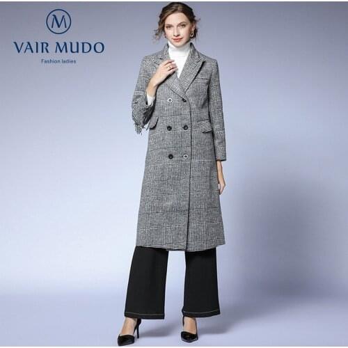 Женские пальто в клетку VAIR MUDO China At AliExpress