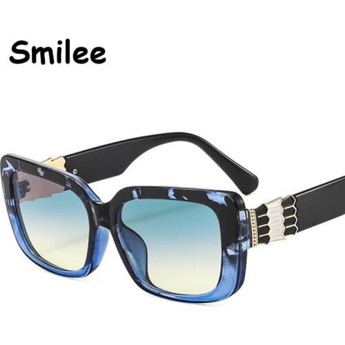Gorgeous Vintage Large Square Sunglasses Women 2021 Luxury Blue Rectangle Sun Glasses for Men UV400 Eyewear Clear Female Shades