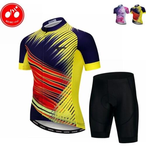 Weimostar Cycling Jersey Mens Sets Bike Wear Bicycle Cycling Set Ropa Ciclismo Jerseys Bib Shorts MTB Cycling Clothing