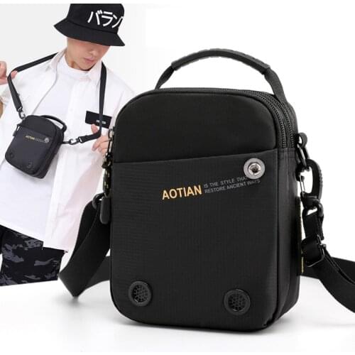 Weysfor Vogue Mens Bags Light Nylon Shoulder Bag Casual Crossbody Bags Anti Theft Waterproof Business Shoulder Pack for Men