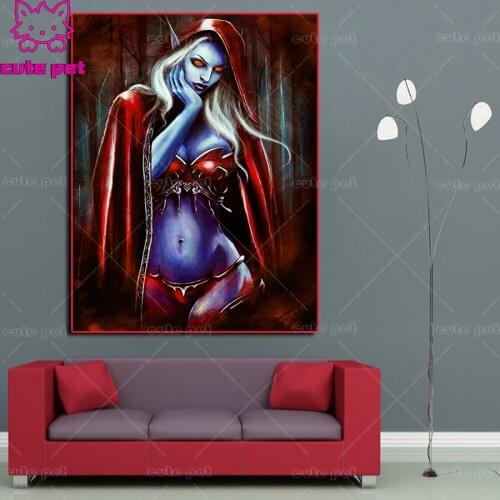 Needlework Patterns Vampire girl Diy 5d Diamond Painting Cross Stitch New Diamond Embroidery Rhinestone mosaic Halloween gifts