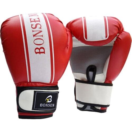 2020 1 Pair Professional Boxing Gloves For Men Women PU Leather with EVA Lining Sports Sanda Boxing Training Fighting Gloves MJ