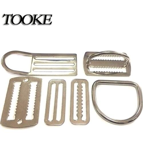 3pcs/lot Scuba Diving Dive Stainless Steel Weight Belt Keeper D-Ring BCD Webbing Waist