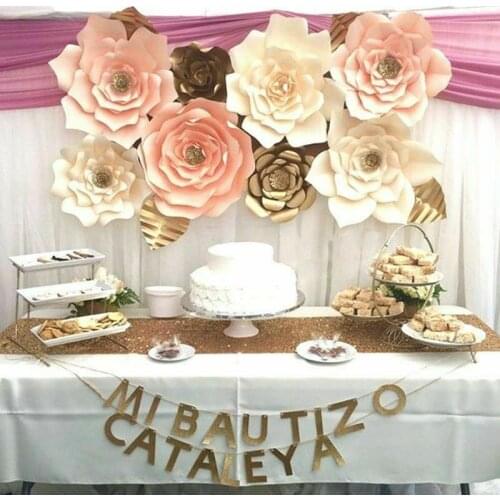 30cm Paper Flower Backdrop Wall 30 cm Giant Rose Flowers DIY Wedding Party Decor