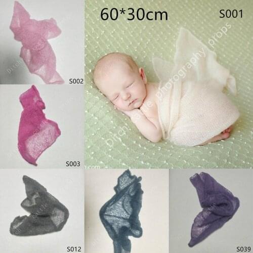60*30 cm newborn mohair blanket Newborn wrap newborn photography props