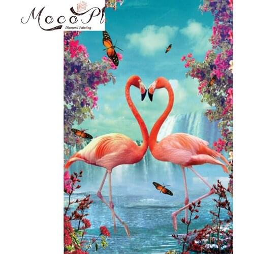 Flamingo Diamond Painting Full Drills 5D Animal Diamond Embroidery Mosaic of Rhinestone DIY Gift Home Decor Wall Stitcker