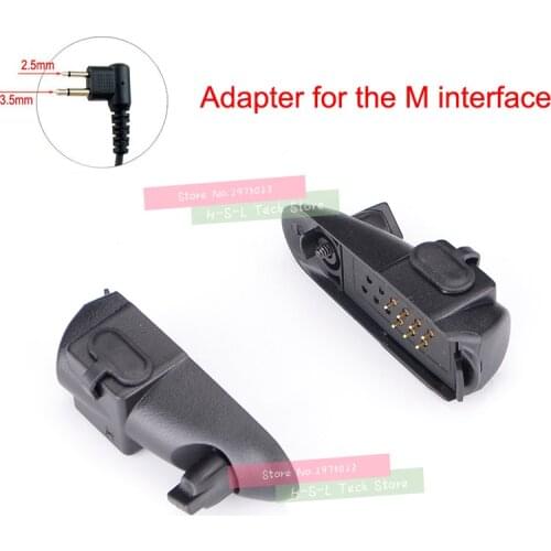 Walkie talkie Audio Adapter For Baofeng BF-9700 UV-XR UV-5S UV5R-WP BF-R6 GT-3WP T-57 UV-9R For M Interface 2Pin Headset Port