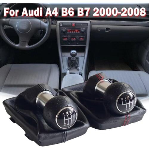 Car Accessories For AUDI A4 8E B6 B7 2000 2001 2002 2003 2004 2005 2006 2007 2008 5 Speed 6 Gear Shift Shifter Knob