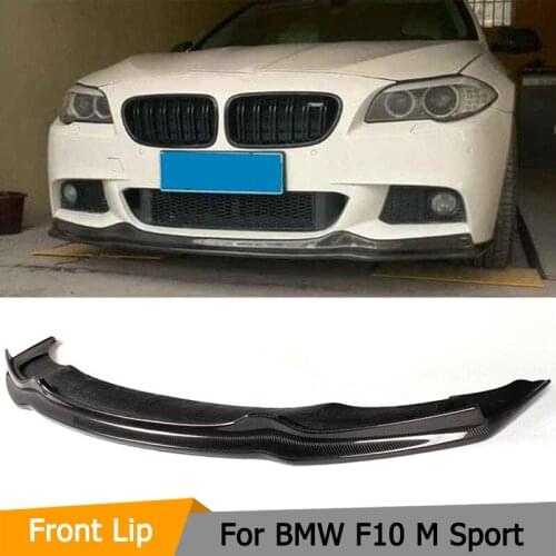 Carbon Fiber Front lip spoiler For BMW 5 Series F10 520i 525i M sport Bumper 2011-2015