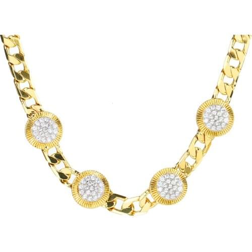 Bettyue New Fashion Gold Necklace For Women Cool Ornament HipHop Style With Shiny Cubic Zircon Wedding Party Charming Jewelry