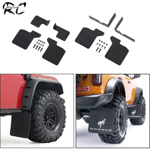 Rubber Fender Flares Front and Rear Mud Flaps with Mounting Base for 1/10 RC Crawler Car Traxxas TRX4 Bronco 2021 TRX-4 Defender