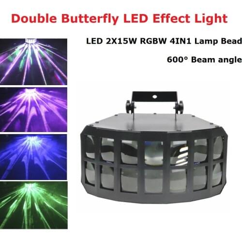 LED 2x15W RGBW 4IN1 Double Layer Downlight Projection Butterfly Effect Light KTV DJ Disco Party Lights LED Double Butterfly