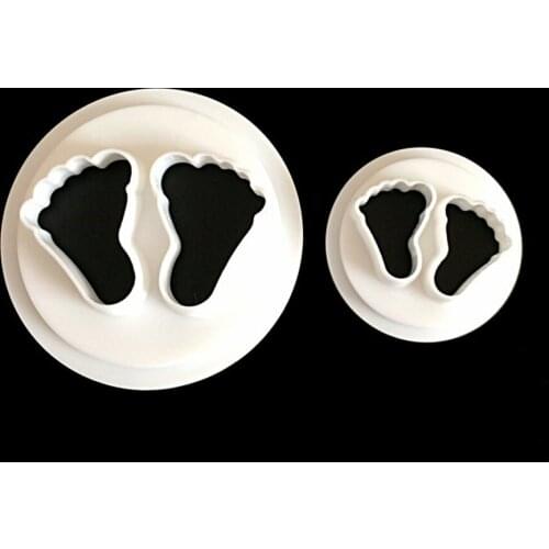 1pc Cute Plastic Foot Shape Fondant Cutter Cake Mold Fondant Mold Fondant Cake Decorating Tools Sugarcraft Bakeware