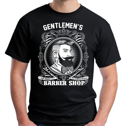 Gentlemens Barber Shop Hipster Barbers Printed T-Shirt. Summer Cotton Short Sleeve O-Neck Mens T Shirt New S-3XL
