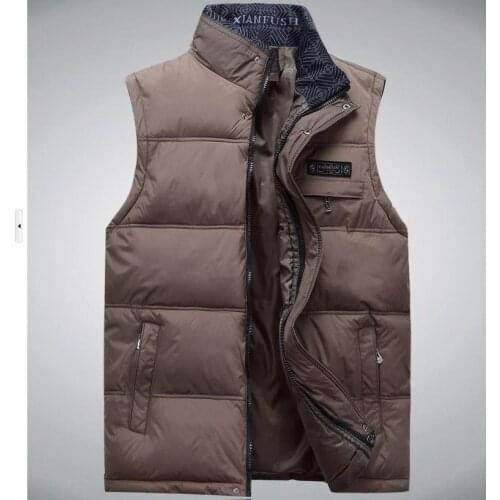 New Winter Men Casual Warm Vest Plus Size M-XXXXL Super Quality Pocket Design Mandarin Collar Man Fashion Waistcoat