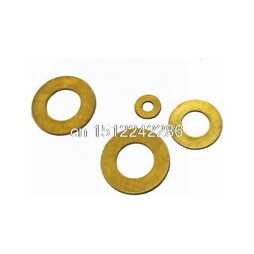 Lot 100 Standard Metric Brass Flat Thick Washers M4(ID)x 9(OD)x 0.8mm Thick