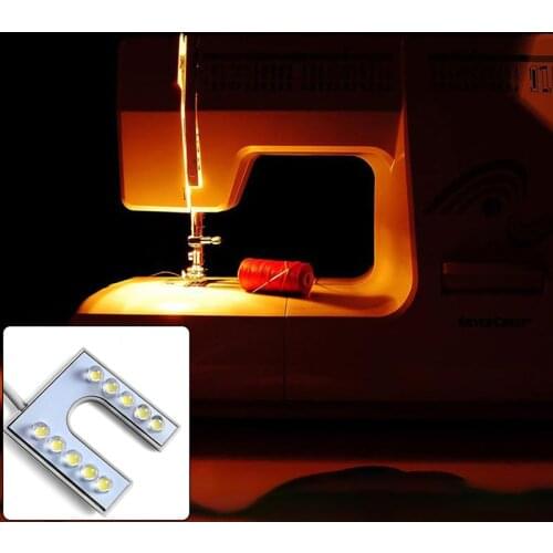 Working Gooseneck LED Light Flexible Gooseneck With Magnetic Base For Sewing Machine 110-265V EU Plug