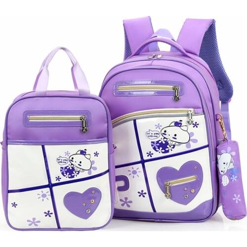 Fashion high-capacity school backpacks 3pcs / set Childrens cartoon school bags for Teenager girls mochilas escolar infantil