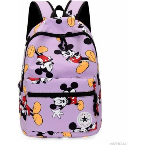 Disney Girls Leisure bag shoulder Mickey mouse lady outdoor cartoon backpack travel handbag lovely gift bag