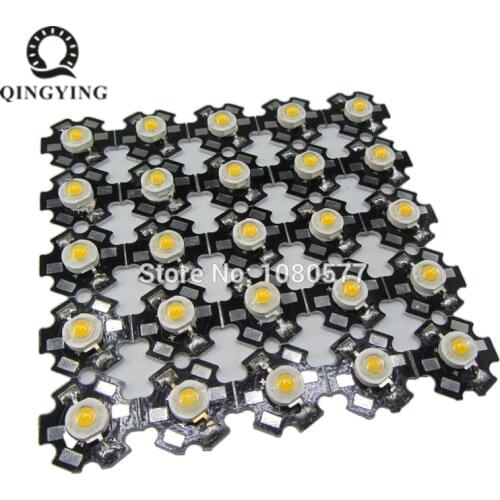 1W Cree High Power LED Full Spectrum White Warm white Green Blue Deep Red 660nm Royal blue With 20mm White & Black Star PCB