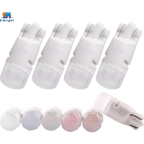 4PCS T10 w5w Interior Bulbs 194 168 Footwell Lights Side Marker Lamps 3030 Ceramic 12V DC 6000K White For Cars LED Vanity Lamp