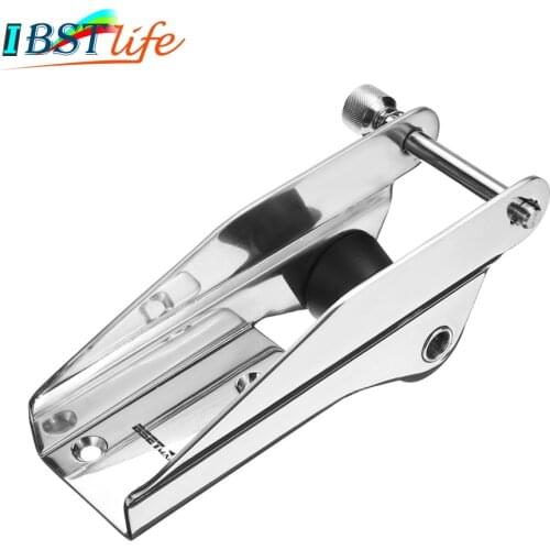 Stainless Steel 316 Heavy Bow Anchor Roller Fixed Anchor Fairlead Marine Boat Docking Nylon Roller Spring Loaded Pin Prevent