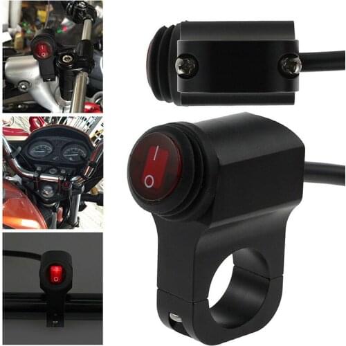 12V 10A Motorcycle Off Switch Aluminum-alloy Black Universal Car Accessories Waterproof Handlebar Headlight Fog Spot light On
