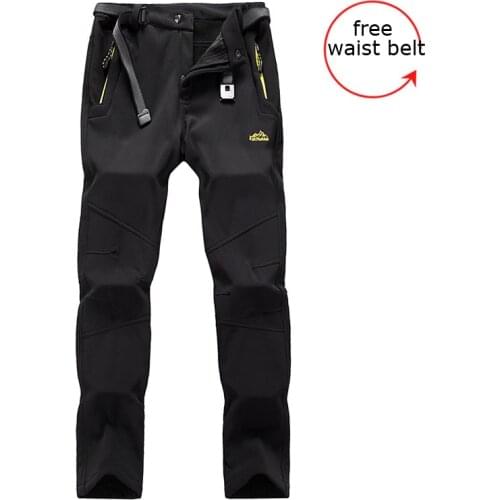 Top Quality 2020 Outdoor Softshell Thelmal Fleece Women Thicken Ski Pants Cargo Waterproof Slim Fit camping Hiking Trousers