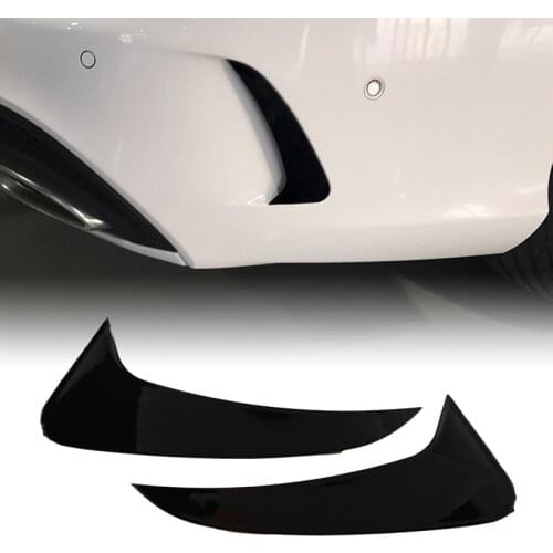 Bright Black Rear Bumper Spoiler Side Canards for Mercedes-Benz C-Cl Estate S205 C180 C200 AMG