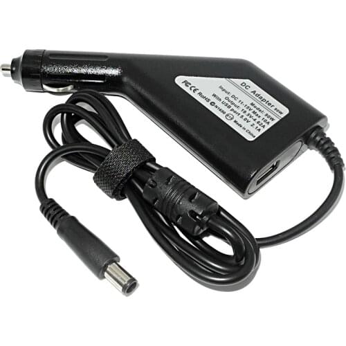 19.5V 4.62A Laptop Car DC Adapter Charger Power Supply for Dell Latitude D630 D800 D810 D820 D830 D631 D631N 5V 2.1A USB Charger