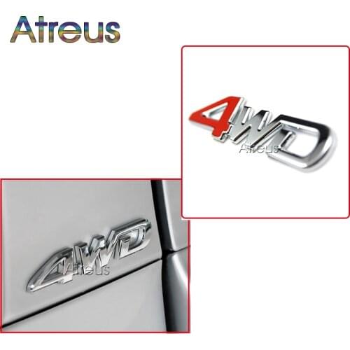 1Pcs Car 3D Metal Stickers 4WD 4X4 Decals for Toyota Corolla RAV4 Subaru XV Chevrolet Cruze Aveo sail Saab 9-3 9-5 Dacia Duster