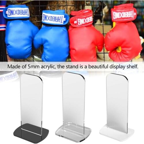 1PCS Boxing Glove Display Stand Acrylic Sturdy Beautiful Glove Holder Signed Autographed Shelf 8*5*15cm
