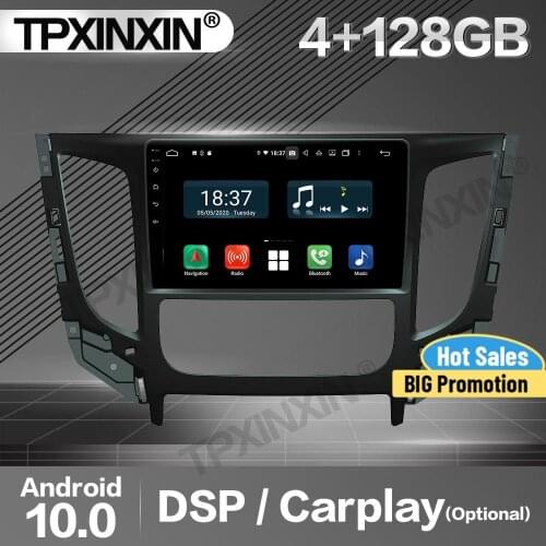 128G Carplay Car Radio 2Din Stereo Receiver Android For Mitsubishi Triton AT 2016 2017 2018 2019 GPS Navi Player Audio Head Unit