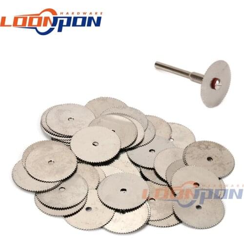 20Pcs 22mm Stainless Steel Slice Cutting Wheel Wood Saw Blade Disc Power Rotary Tool 2pcs Mandrel 3mm Shank Hot Sale Durable