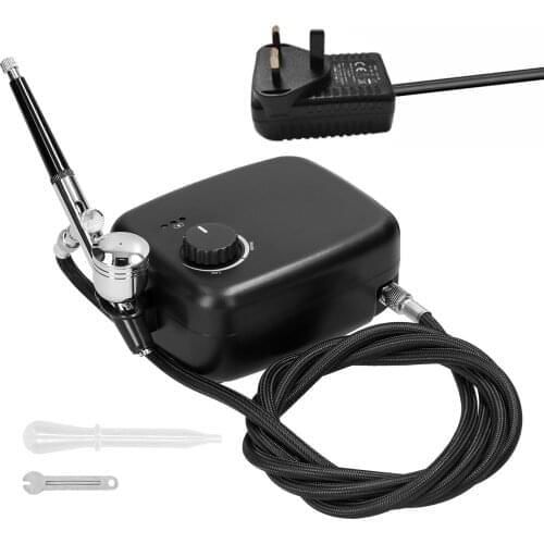 Multi-purpose Professional 0.3mm Airbrush Non-oil Type 15-25PSI Air Pump Set for Model Making Art Painting