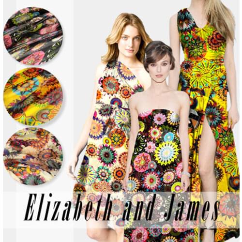 Free shipping high quality for summer dresses 100% pure silk chiffon fabric lotus pattern for scarf blouse SF-BP27