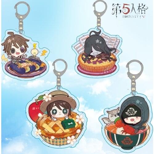 Anime Identity V Eli Clark Seer Naib Subedar Afternoon Tea Series Acrylic Keychain Pendant Game Bag Charm Keyring Cosplay Gift