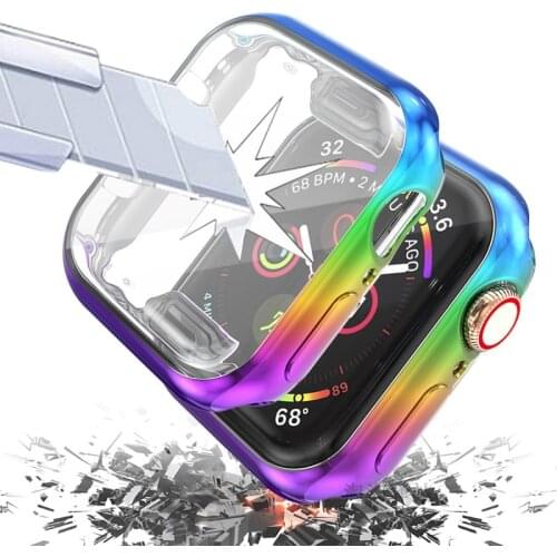 New 360 Slim Watch Cover for Apple Watch Case iwatch 3 42MM 38MM Soft Clear TPU Screen Protector for iWatch 6 5 4 SE 44MM 40MM