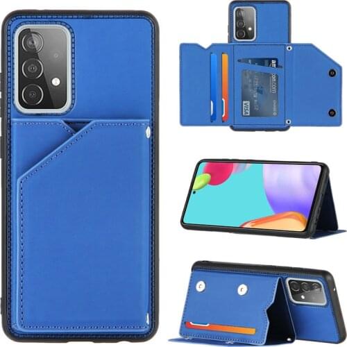 Black Cover On galaxy A52 5G Phone Case For Samsung Galaxy A32 4G A12 Case Flip Wallet Card Slots bags Case For Samsung A72 5G