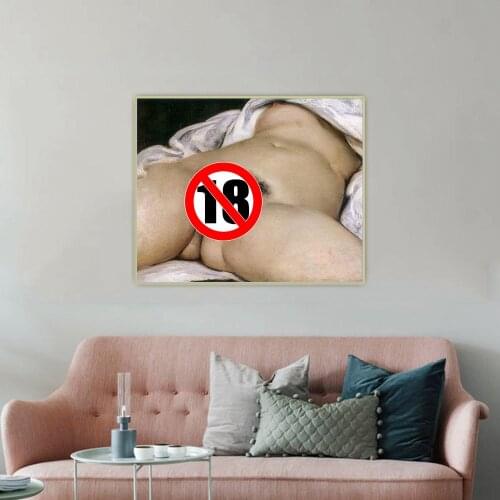 Citon Gustave Courbet《The Origin of the World》Canvas Art Oil Painting Artwork Poster Picture Backdrop Wall Decor Home Decoration