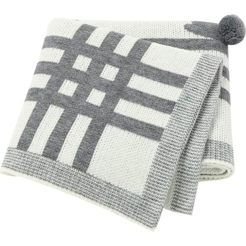 Baby Blankets Knitted Newborn Baby Sleeping Mats 100*80cm Cute Rabbit Infant Boy Girl Swaddle Wrapper Toddler Stroller Sleepsack