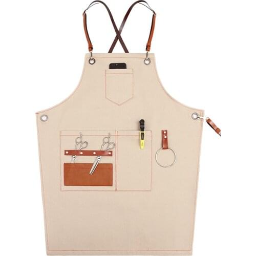 Apron denim Korean fashion custom LOGO cafe teacher hairdressing shop Chinese restaurant overalls men and women printing