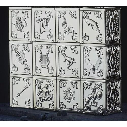 12pcs Saint Seiya Myth Cloth Silver Pandora Box Lizard, Crow, Perseus EAGLE Venatici Cetus PVC Action Figure Model Toys
