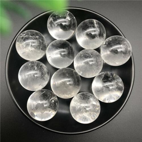 1PC 29-30mm Natural White Quartz Crystal Sphere Ball Clear Quartz Healing Collection Natural Stones and Minerals