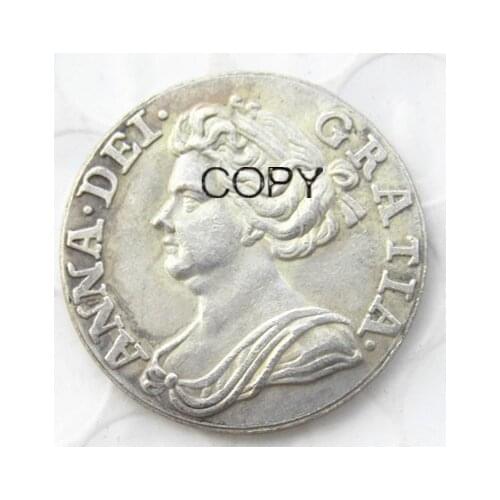 UK Queen Anne 6 Pence 1707/1711 beautiful 301 years old Silver Plated Copy Coin