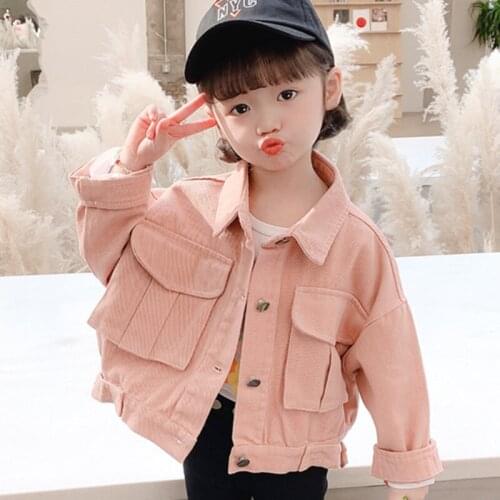 Girls Babys Kids Coat Jacket Outwear 2021 Pink Spring Autumn Overcoat Top Sport Zipper Princess Toddler Childrens Clothing