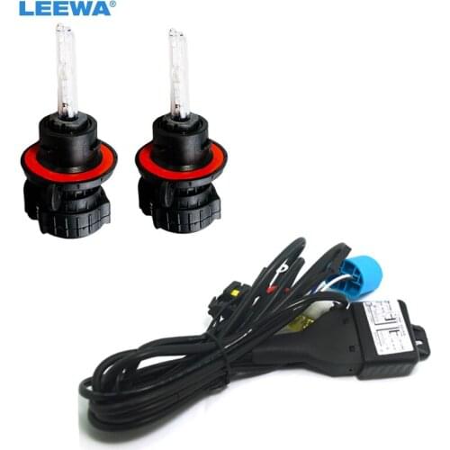LEEWA Car HID Bulbs 9004/9007 Hi/Lo Bi-Xenon + Harness Xenon Replacement HID Bulbs AC Lamps #CA2223